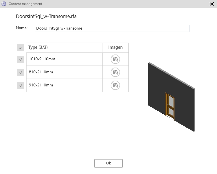 UpdateBIM Add insert families