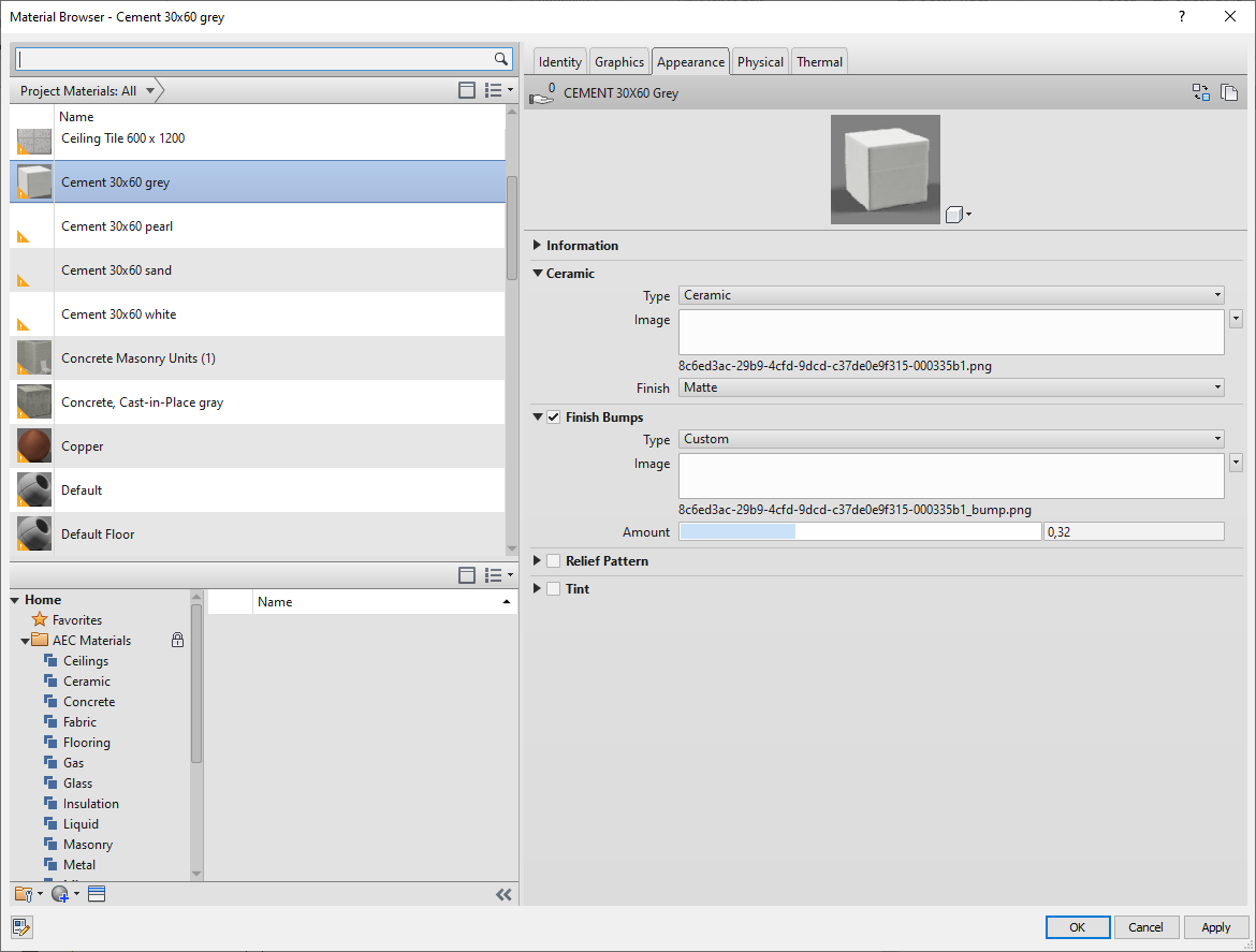 UpdateBIM Add materials