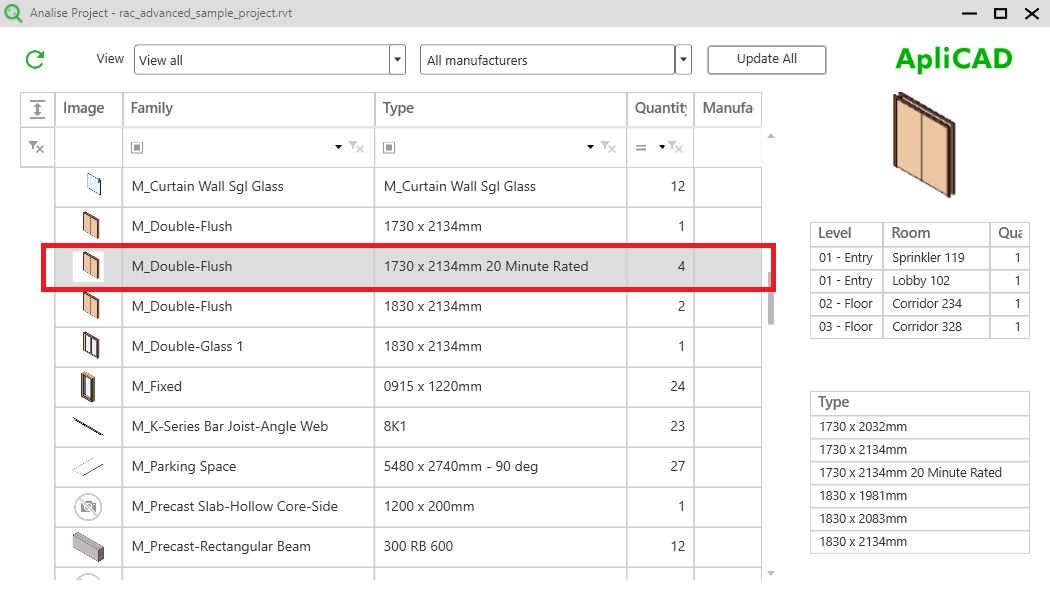 UpdateBIM Insert from Analise