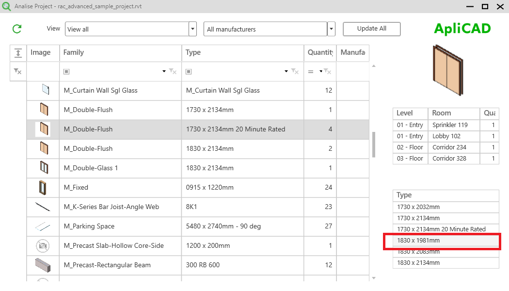 UpdateBIM Insert from Analise
