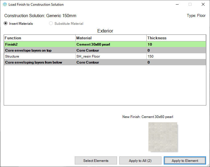UpdateBIM Place materials